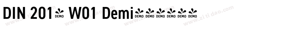 DIN 2014 W01 Demi字体转换